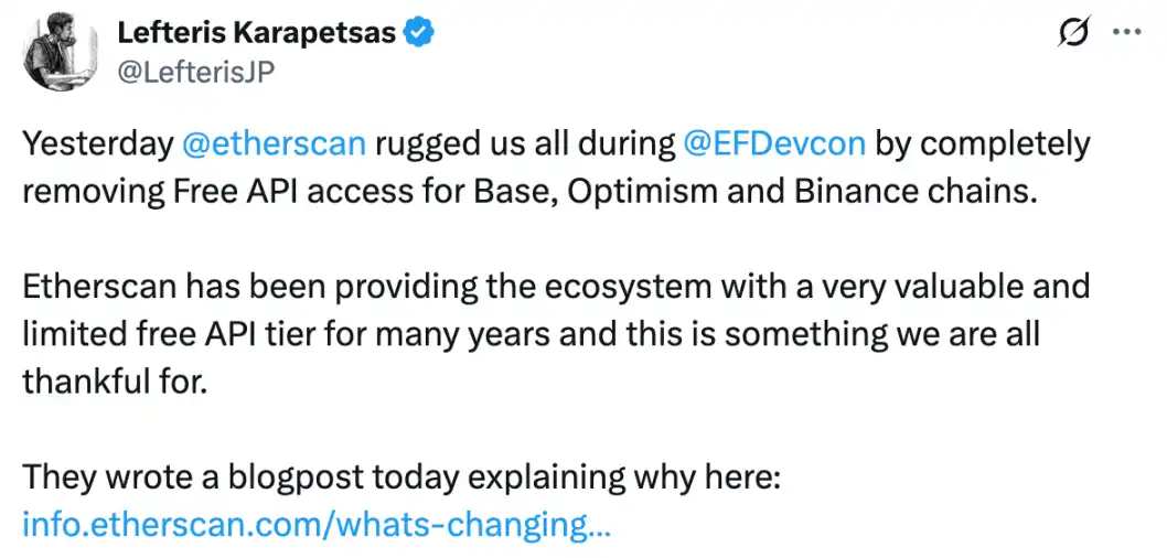 Etherscan 突襲式收費！意外暴露以太坊生態的數據依賴矛盾
