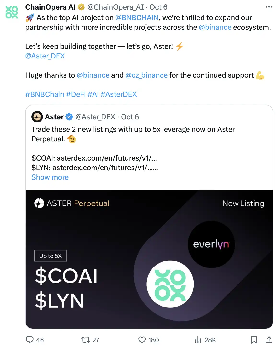 ChainOpera AI 人気の背後にあるロジックを明らかに: 正確なミッドサイクル、FDV は 40 億米ドルを超える